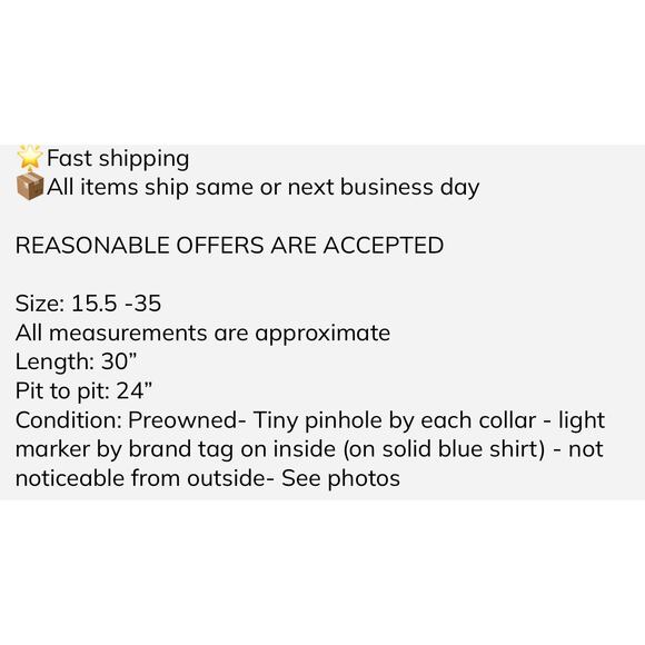 2 Brooks Brothers Original Polo Dress Shirt 15.5 Mens Button Up Blue Preppy Work - Picture 2 of 10